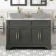 Lucia Graphite Grey Cabinet with Marble Top 1200mm (Excludes Counter Top Basins) - Brass Knurled Handles