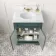 Lucia Midnight Green Vanity with Marble Top & Undermount Basin 630mm - Brass Knurled Handles