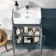 Harper Navy Blue Basin Vanity and Back To Wall Toilet Unit 1000mm - Excludes Toilet