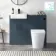 Harper Navy Blue Combination Vanity Basin & Tucson Toilet 1000mm - Black Accents