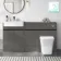 Foster Tungsten Grey Combination Vanity Basin and Houston Toilet 1500mm