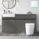 Foster Tungsten Grey Combination Vanity Basin and Boston Toilet 1500mm