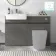 Foster Tungsten Grey Basin Vanity with Marble Top & Back To Wall Unit 1200mm - Excludes Toilet
