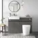 Foster Tungsten Grey Combination Vanity Basin with Marble Top & Boston Toilet 1200mm