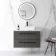 Elba Graphite Grey Wall Hung Drawer Vanity with Marble Top & Cody Basin 800mm - Black Accents