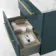 Elba Midnight Green Wall Hung Drawer Vanity with Marble Top & Cody Basin 600mm - Brushed Brass Accents
