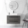 Elba Charcoal Elm Wall Hung Drawer Vanity with Marble Top & Cody Basin 800mm - Black Accents