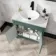 Bermuda Midnight Green Vanity with Marble Top & Oval Counter Top Basin 800mm
