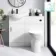 Quartz Gloss White Combination Vanity Basin and Austin Toilet 950mm - Black Accents
