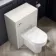 Capri Cotton White Combination Vanity Basin and Denver Toilet 1350mm - Chrome Handles
