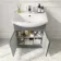 Capri Slate Grey Vanity with Semi Recessed Basin 650mm - Traditional Handles