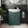Capri Mystic Green Vanity with Semi Recessed Basin 650mm - Chrome Handles