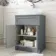 Milos Fog Grey Vanity with Troy Basin 600mm - Brushed Handles