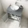 Milos Fog Grey Vanity with Oval Basin 800mm - Brushed Handles