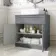 Milos Fog Grey Vanity with Troy Basin 800mm - Chrome Handles