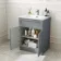 Milos Fog Grey Basin Vanity 600mm - Traditional Handles