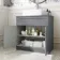 Milos Fog Grey Vanity with Troy Basin 800mm - Traditional Handles