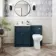 Milos Navy Blue Combination Vanity Basin and Austin Toilet 1100mm - Chrome Handles