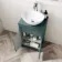 Milos Mystic Green Vanity with Oval Basin 500mm - Chrome Handles