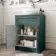 Milos Mystic Green Vanity with Oval Basin 600mm - Chrome Handles