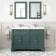 Lucia Midnight Green Double Basin Vanity 1200mm