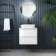 Corsica Gloss White Wall Hung Drawer Vanity with Marble Top & Marin Basin 600mm