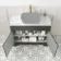 Lucia Graphite Grey Cabinet with Marble Top 1030mm (Excludes Counter Top Basin) - Brushed Brass Accents