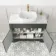 Lucia Graphite Grey Vanity with Marble Top & Curved Counter Top Basin 1030mm - Brushed Brass Accents