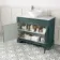 Lucia Midnight Green Vanity with Marble Top & Round Counter Top Basin 1030mm