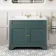 Lucia Midnight Green Basin Vanity 1030mm - Brushed Brass Accents