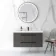 Elba Graphite Grey Wall Hung Basin Drawer Vanity 1000mm - Black Accents