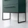 Elba Midnight Green Wall Hung Basin Drawer Vanity 800mm with Matt Black Stand