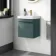 Corsica Midnight Green Wall Hung Slimline Basin Vanity 400mm