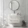 Omaha Linen White Wall Hung Drawer Vanity with Marble Top & Marin Basin 800mm