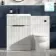 Havana Fluted Coastal White Combination Vanity Basin and Aruba Toilet 1100mm - Black Accents
