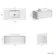 Sorrento Fluted Coastal White Wall Hung Drawer Vanity with Marble Top & Reno Basin 1000mm