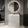 Crete Fluted Linen White Basin Vanity 800mm