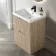 Crete Fluted Apex Oak Basin Vanity Drawer 600mm
