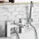 Mersey Chrome Basin & Shower Bath Mixer Tap Set