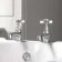 Nene Traditional Chrome Hot and Cold Basin & Bath Taps Set