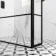 Munich Matt Black Grid 8mm Walk In Shower Enclosure 700mm & 700mm Glass with Pivotal Return Panel