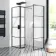 Munich Matt Black Grid 8mm Walk In Shower Enclosure 700mm & 800mm Glass with Pivotal Return Panel