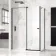 Vienna Matt Black Easy Clean 8mm Hinged Shower Enclosure 1400x800mm