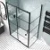 London Matt Black Grid 6mm Sliding Shower Enclosure 1200x700mm