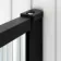 Munich Fluted Effect Matt Black Framed 8mm Wet Room Shower Glass 1000mm & 250mm Pivotal Return Panel