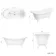 Tonbridge 1750mm Roll Top Bath - White Ball Feet
