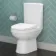Seattle Rimless Close Coupled Toilet With Soft Close Seat