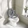 Hudson Traditional High-Level Toilet With Dove Grey Seat & Pedestal Basin - Single Tap Hole