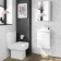 Trent Gloss White Cloakroom Wall Hung Basin Vanity 400mm