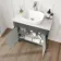 Bermuda Graphite Grey Vanity with Marble Top & Curved Counter Top Basin 800mm